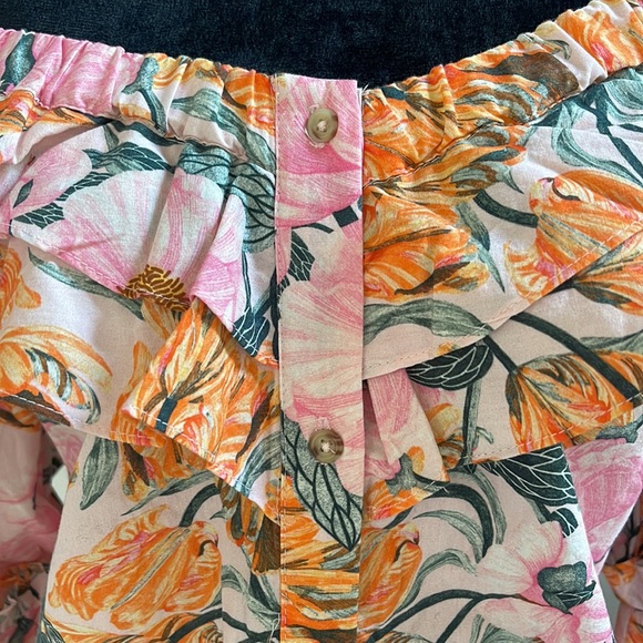 Cecilia Patterson for Anthropologie floral print off-the-shoulder blouse - Picture 5 of 10